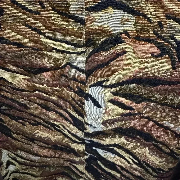 Donna Vinci Couture Tiger Print Long Coat-Size 14 Animal Print Statement Jacket - Picture 11 of 16